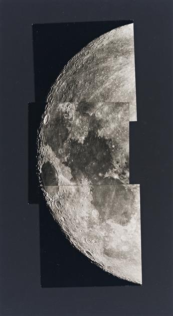 ADOLF VOIGT & HANS GIEBLER (active 1950s-2000s) An elegant series of 30 detailed photographs of the moon's surface on 10 panels, depic